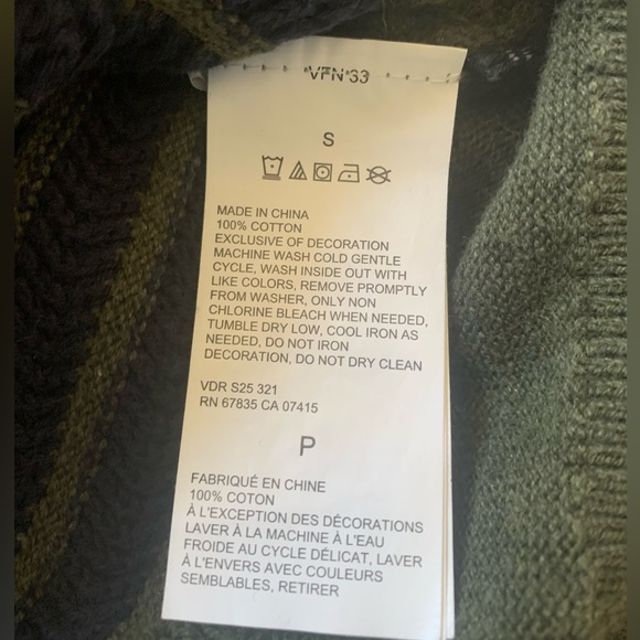 Nautica Men's Textured Striped Sweater dark Green, Navy Blue Size S - Picture 6 of 7